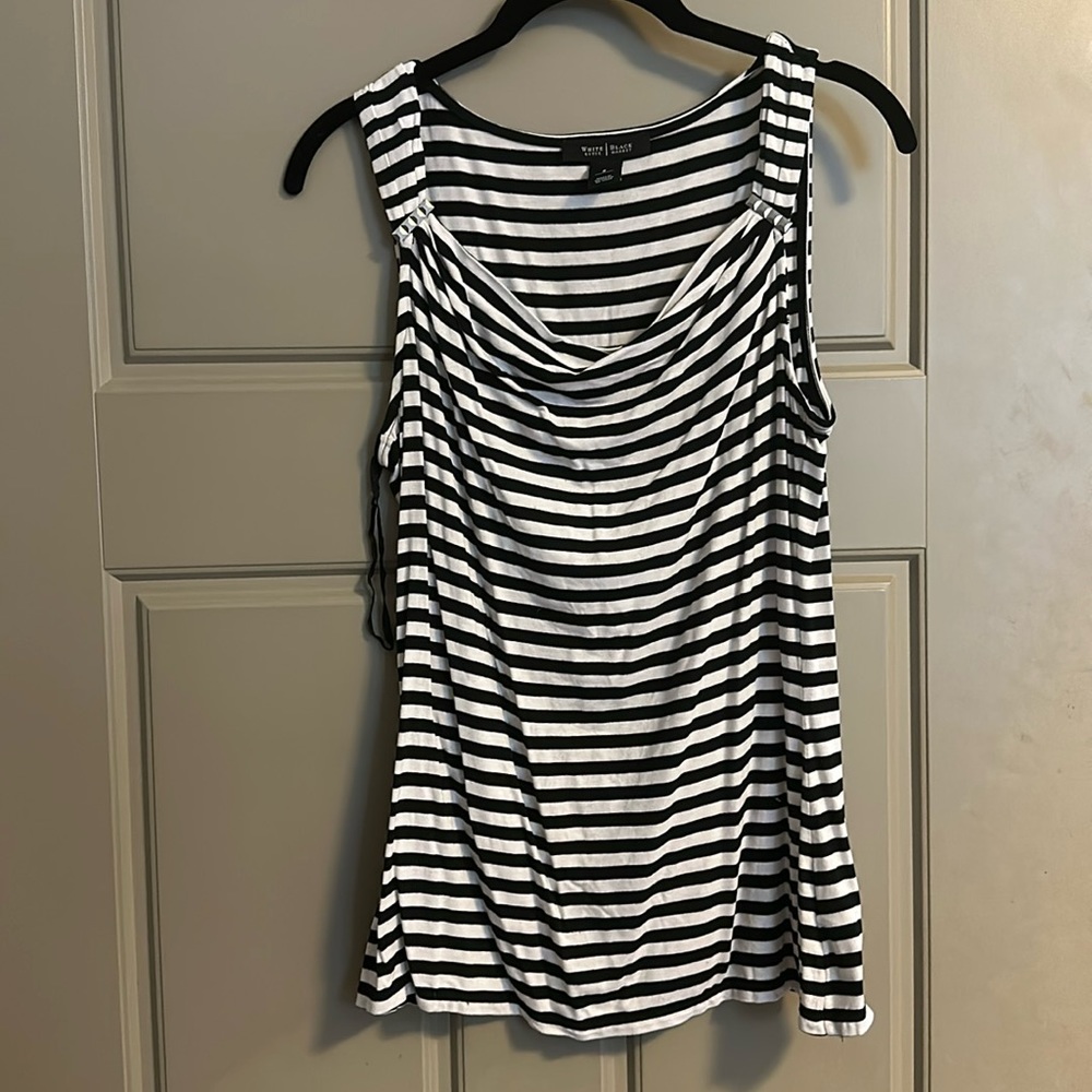 White House Black Market S Striped Top